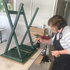 Upcycle Furniture Workshop - Painting wooden table