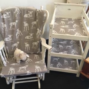 Upcycled Furniture - Baby change table and rocking chair