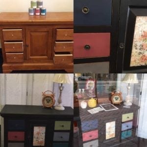 Upcycled Furniture - restored second hand buffet table