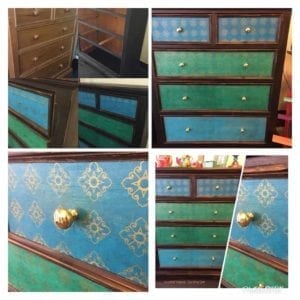 Upcycled Furniture - second hand restored tall boy