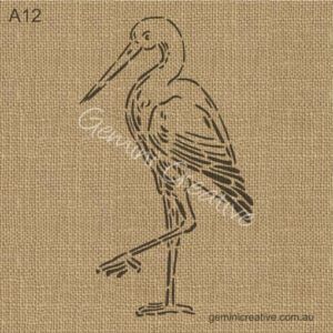 Stork Stencil - A12 - Gemini Creative