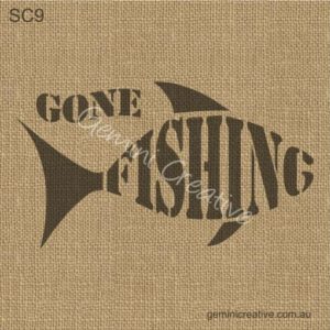 Gone Fishing Stencil - SC9 - Gemini Creative