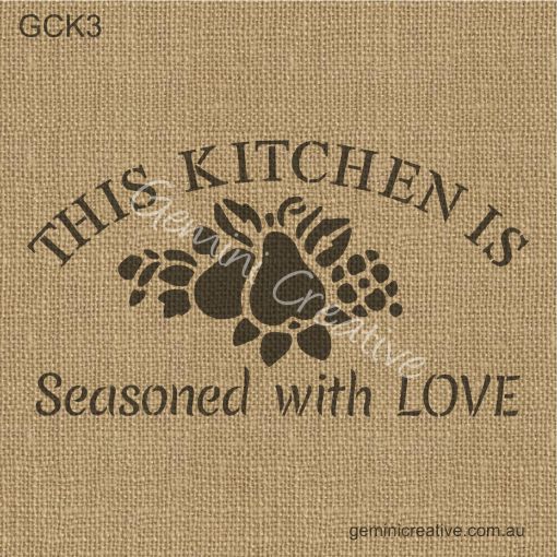 Kitchen Sign Stencil 2 - GCK3 - Gemini Creative