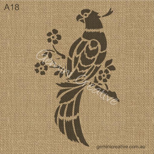 Parrot Stencil - A18 - Gemini Creative