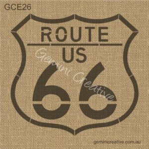 Route 66 Sign Stencil - GCE26 - Gemini Creative
