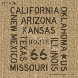 Route 66 States Stencil - GCE25 - Gemini Creative