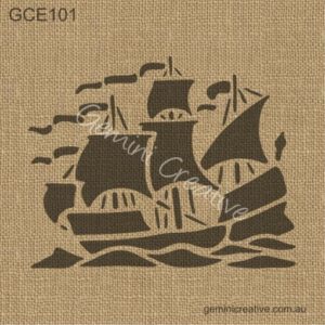 Sailing Ship 2 Stencil - GCE101 - Gemini Creative